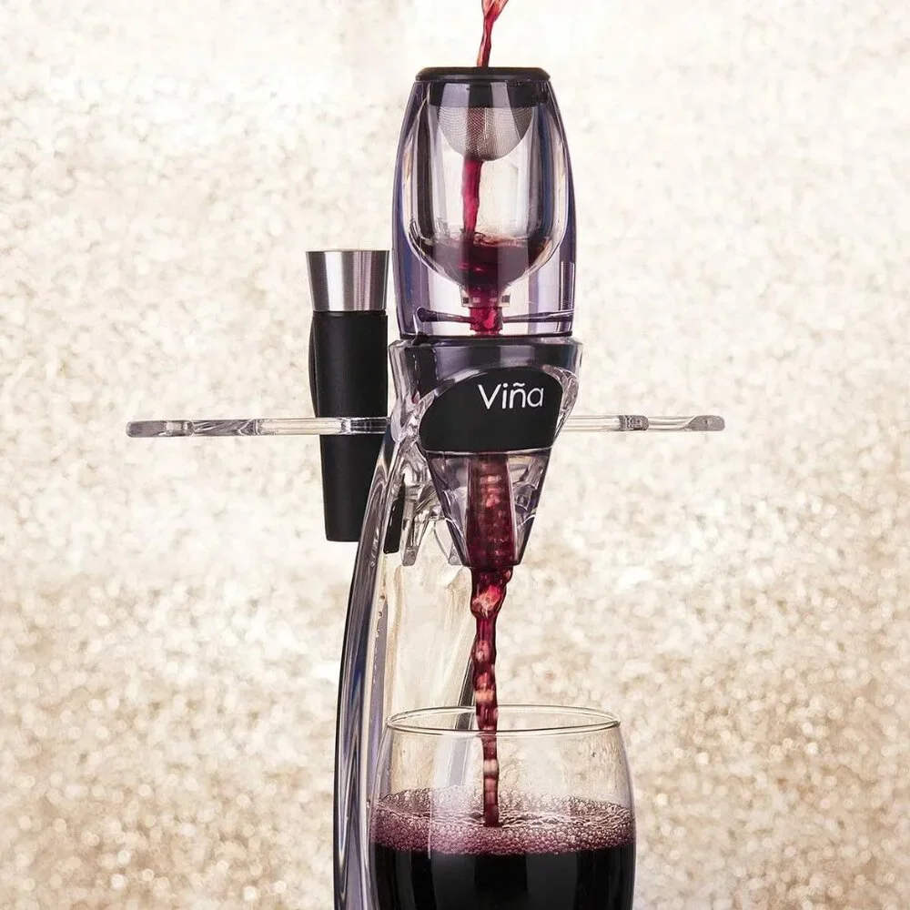 Deluxe Gift Set Wine Aerator Accessories Kit - Aerator Decanter, Corkscrew, More - Picture 7 of 7